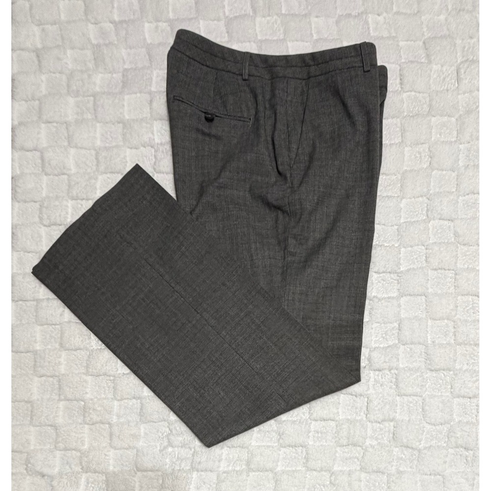 Coldwater Creek Gray Glen Plaid Natural Fit Straight Leg Dress Pants Womens 10